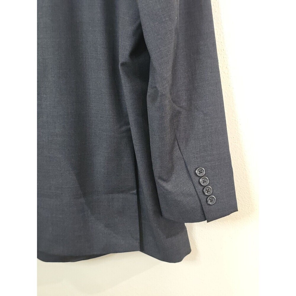 Lauren Ralph Lauren 50L 100% Wool Blazer Sport Coat Gray Windowpane 2 Button - Picture 9 of 14
